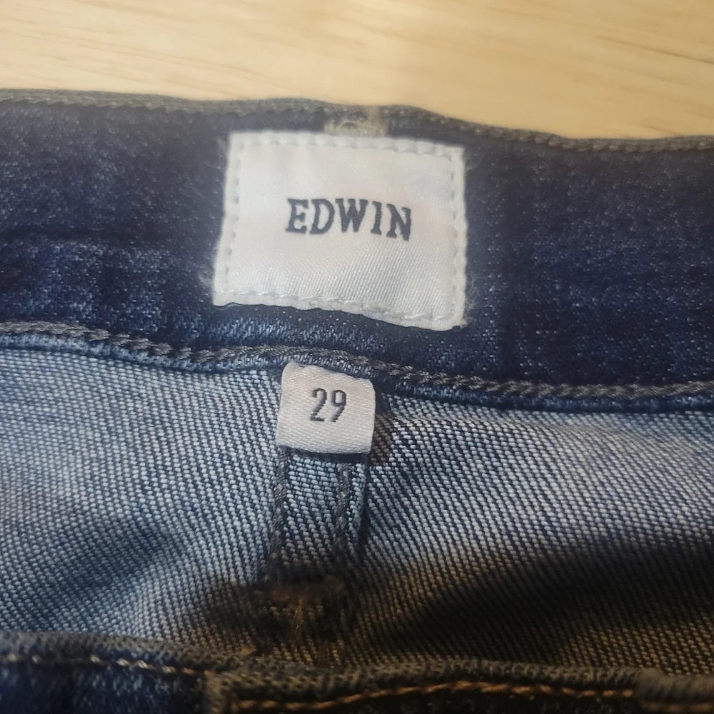 Edwin Jace Jeans Mens 29x32 Endurance Straight Fit Icon Blue Denim NEW $158‎